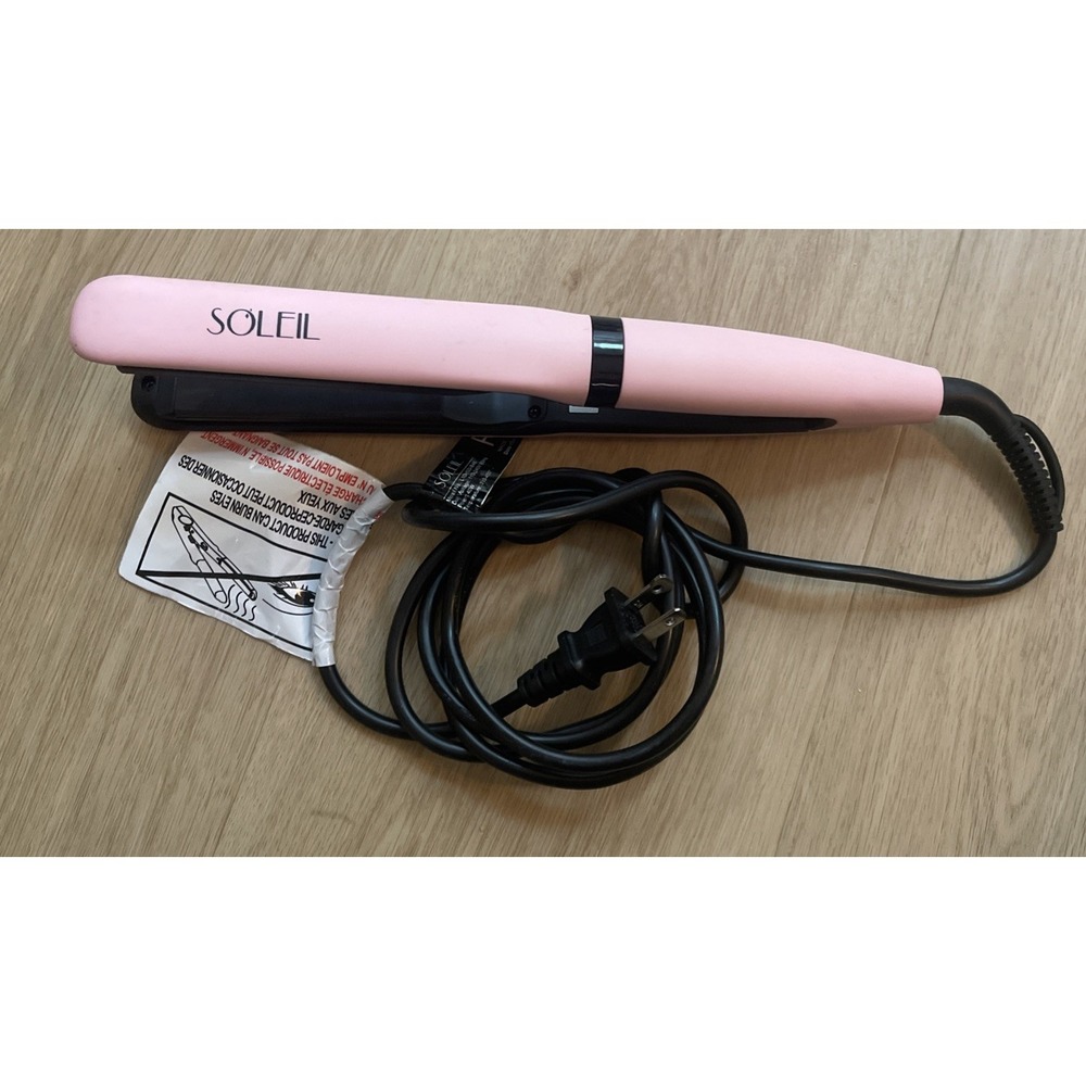 Soleil Dynamic Styler Flat Iron Baby Pink Hair Styler Tested Working No Box